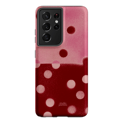 Cherry Polka Dot Printed Phone Cases Samsung Galaxy S21 Ultra / Armoured by Jasmine Dowling - The Dairy