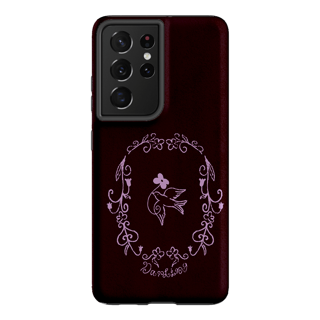 Darling Burgundy Printed Phone Cases by The Dairy - The Dairy