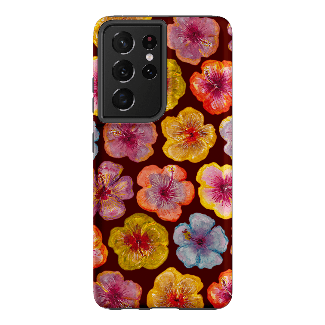 Hibiscus Holiday Rouge Printed Phone Cases Samsung Galaxy S21 Ultra / Armoured by BG. Studio - The Dairy