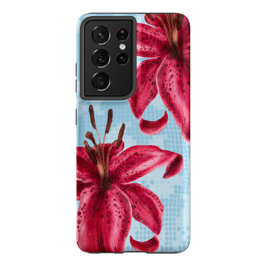 Lillies Printed Phone Cases Samsung Galaxy S21 Ultra / Armoured by Sally Hungerford - The Dairy