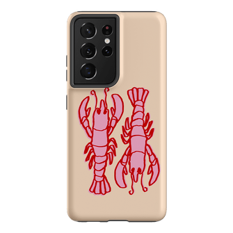 Lobster Love Peach Printed Phone Cases Samsung Galaxy S21 Ultra / Armoured by The Dairy - The Dairy