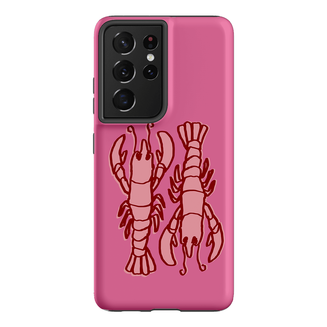 Lobster Love Pink Printed Phone Cases Samsung Galaxy S21 Ultra / Armoured by The Dairy - The Dairy