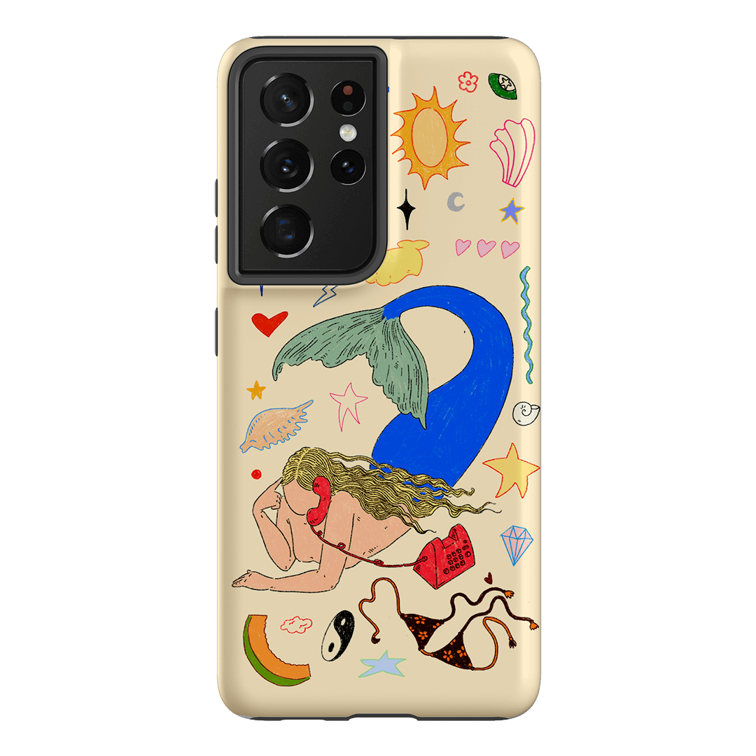 Mermaid Salad Cream Printed Phone Cases Samsung Galaxy S21 Ultra / Armoured by Easty Beasty - The Dairy
