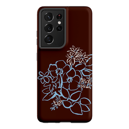Mocha Posy Printed Phone Cases Samsung Galaxy S21 Ultra / Armoured by Typoflora - The Dairy