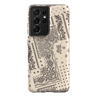 Paisley Ecru Printed Phone Cases Samsung Galaxy S21 Ultra / Armoured by The Dairy - The Dairy