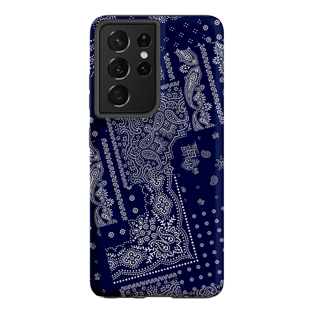 Paisley Indigo Printed Phone Cases Samsung Galaxy S21 Ultra / Armoured by The Dairy - The Dairy