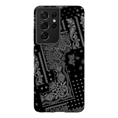 Paisley Noir Printed Phone Cases Samsung Galaxy S21 Ultra / Armoured by The Dairy - The Dairy