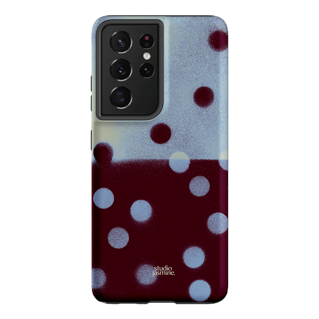 Plum Polka Dot Printed Phone Cases Samsung Galaxy S21 Ultra / Armoured by Jasmine Dowling - The Dairy