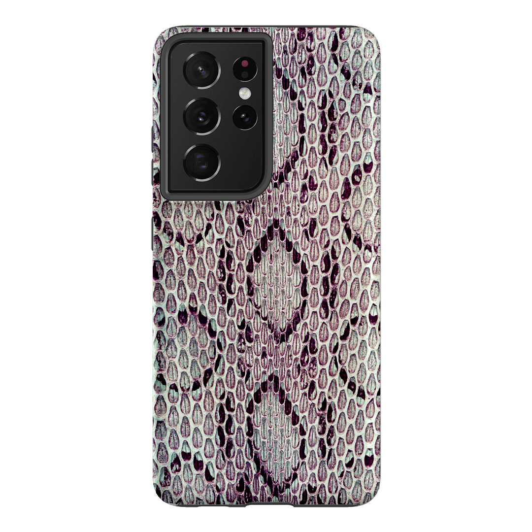 Plum Python Printed Phone Cases Samsung Galaxy S21 Ultra / Armoured by The Dairy - The Dairy