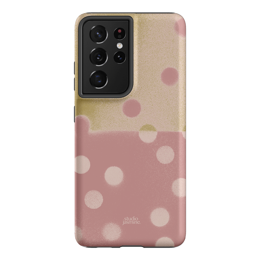 Strawberry Polka Dot Printed Phone Cases Samsung Galaxy S21 Ultra / Armoured by Jasmine Dowling - The Dairy