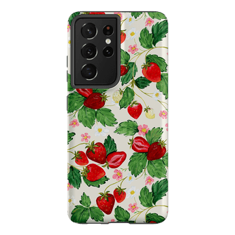 Strawberry Patch Printed Phone Cases Samsung Galaxy S21 Ultra / Armoured by Ellie Mae - The Dairy