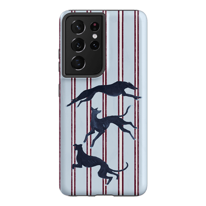 Stripey Hounds Printed Phone Cases Samsung Galaxy S21 Ultra / Armoured by Lisa Hu - The Dairy