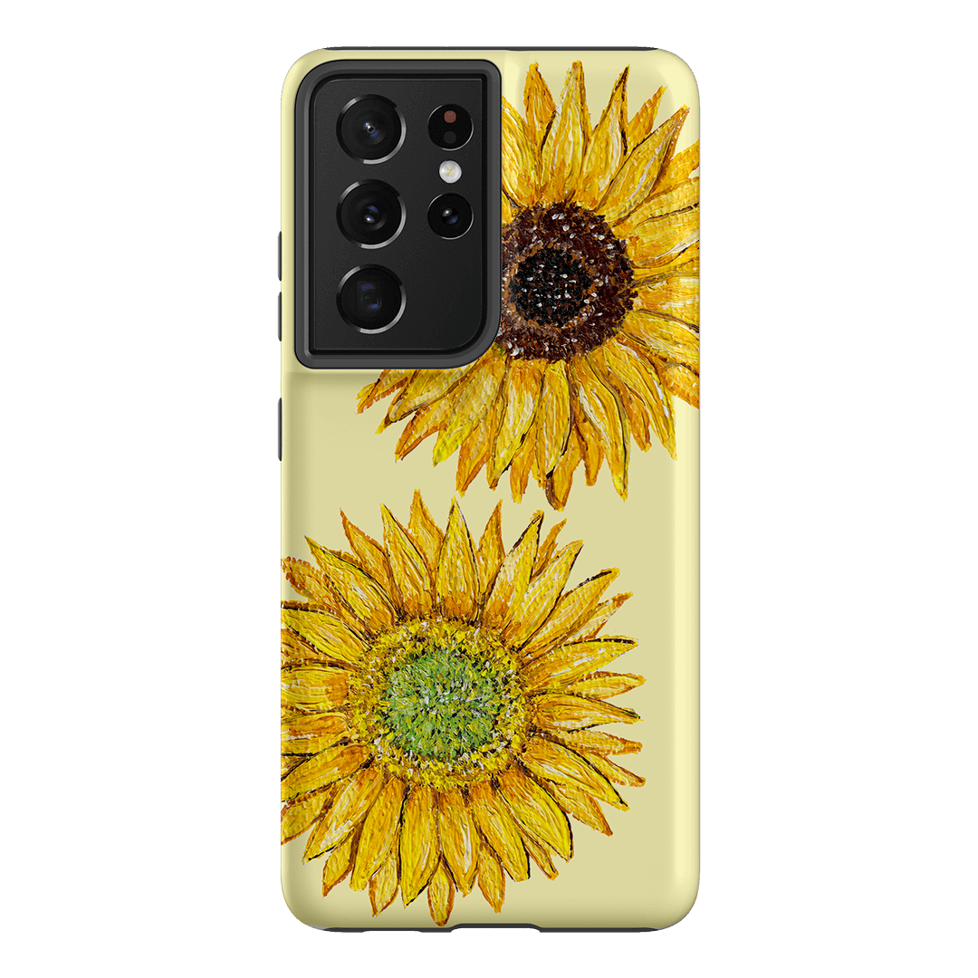 Sunflower Yellow Printed Phone Cases Samsung Galaxy S21 Ultra / Armoured by BG. Studio - The Dairy