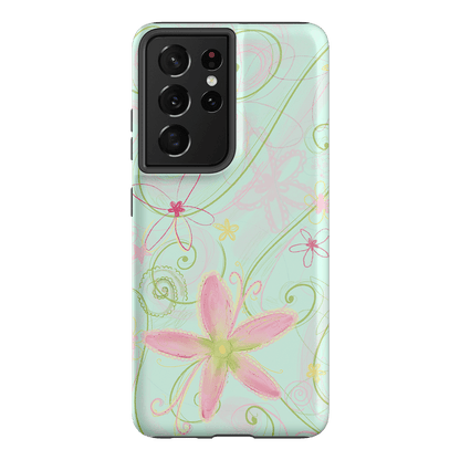 Swirl Blue Printed Phone Cases Samsung Galaxy S21 Ultra / Armoured by Kayla Carr - The Dairy