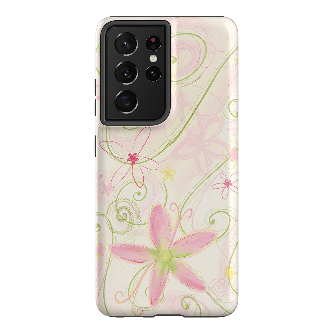 Swirl Pink Printed Phone Cases Samsung Galaxy S21 Ultra / Armoured by Kayla Carr - The Dairy