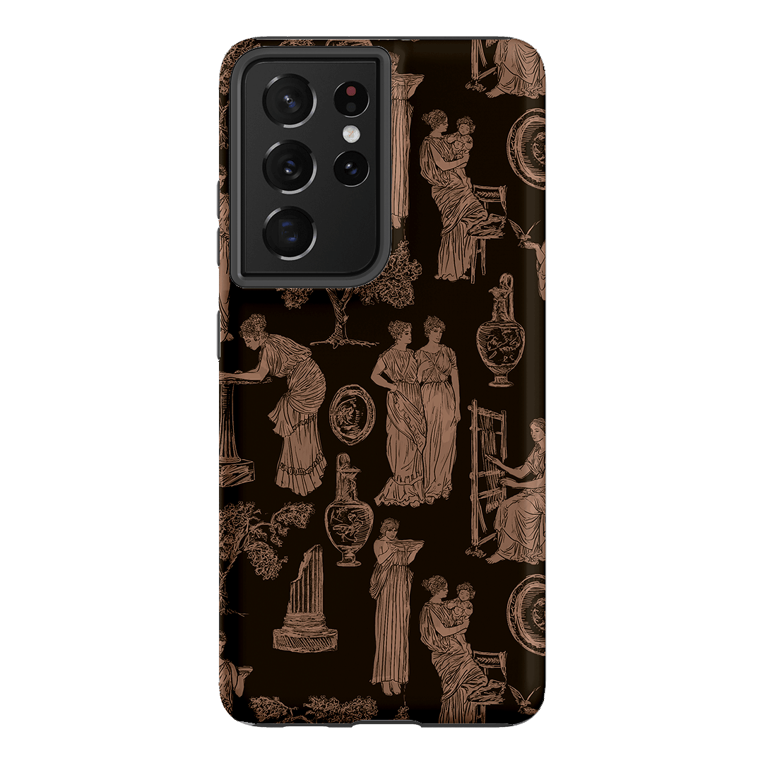 Symposium Burnt Umber Printed Phone Cases Samsung Galaxy S21 Ultra / Armoured by Veronica Tucker - The Dairy