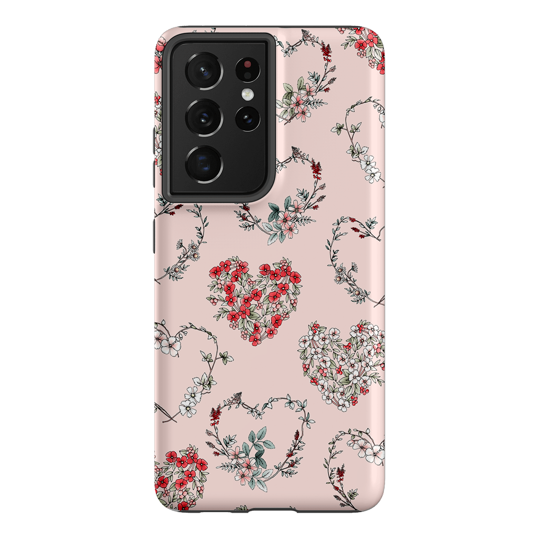 Wild Heart Wreath Printed Phone Cases Samsung Galaxy S21 Ultra / Armoured by Typoflora - The Dairy