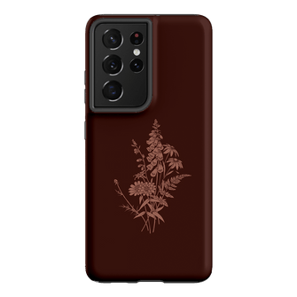 Wildflowers Mocha Printed Phone Cases Samsung Galaxy S21 Ultra / Armoured by Typoflora - The Dairy