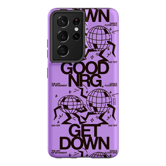 Good Energy in Purple Printed Phone Cases Samsung Galaxy S21 Ultra / Armoured by After Hours - The Dairy