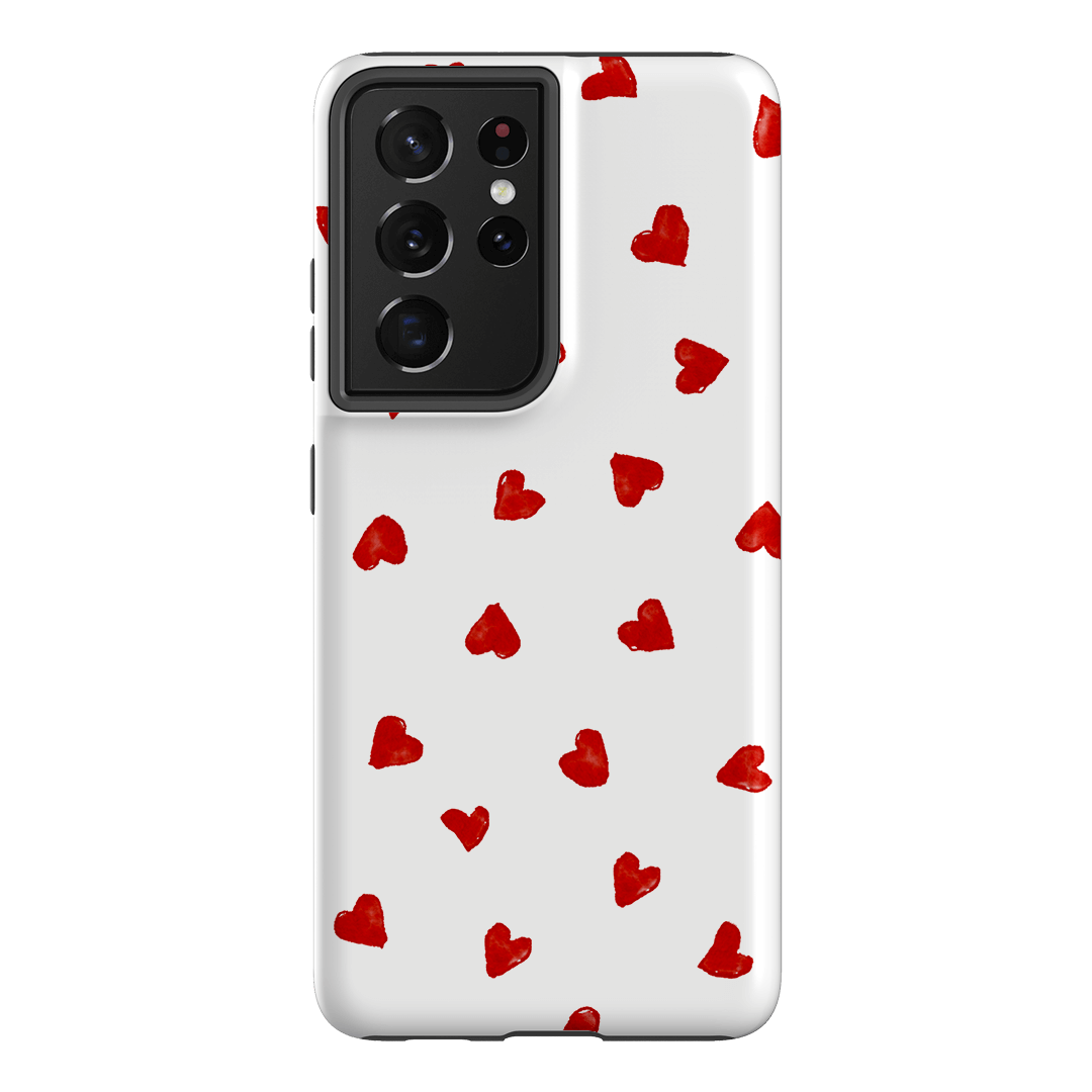 Love Hearts Printed Phone Cases Samsung Galaxy S21 Ultra / Armoured by Oak Meadow - The Dairy