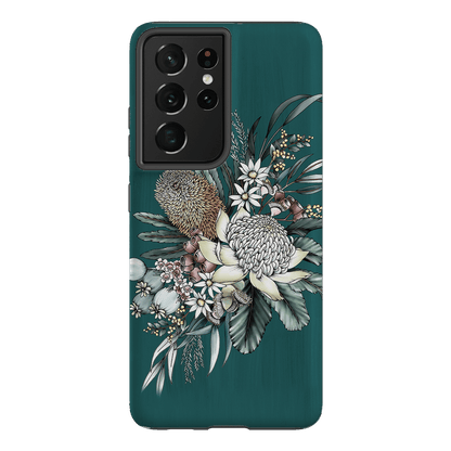 Teal Native Printed Phone Cases Samsung Galaxy S21 Ultra / Armoured by Typoflora - The Dairy