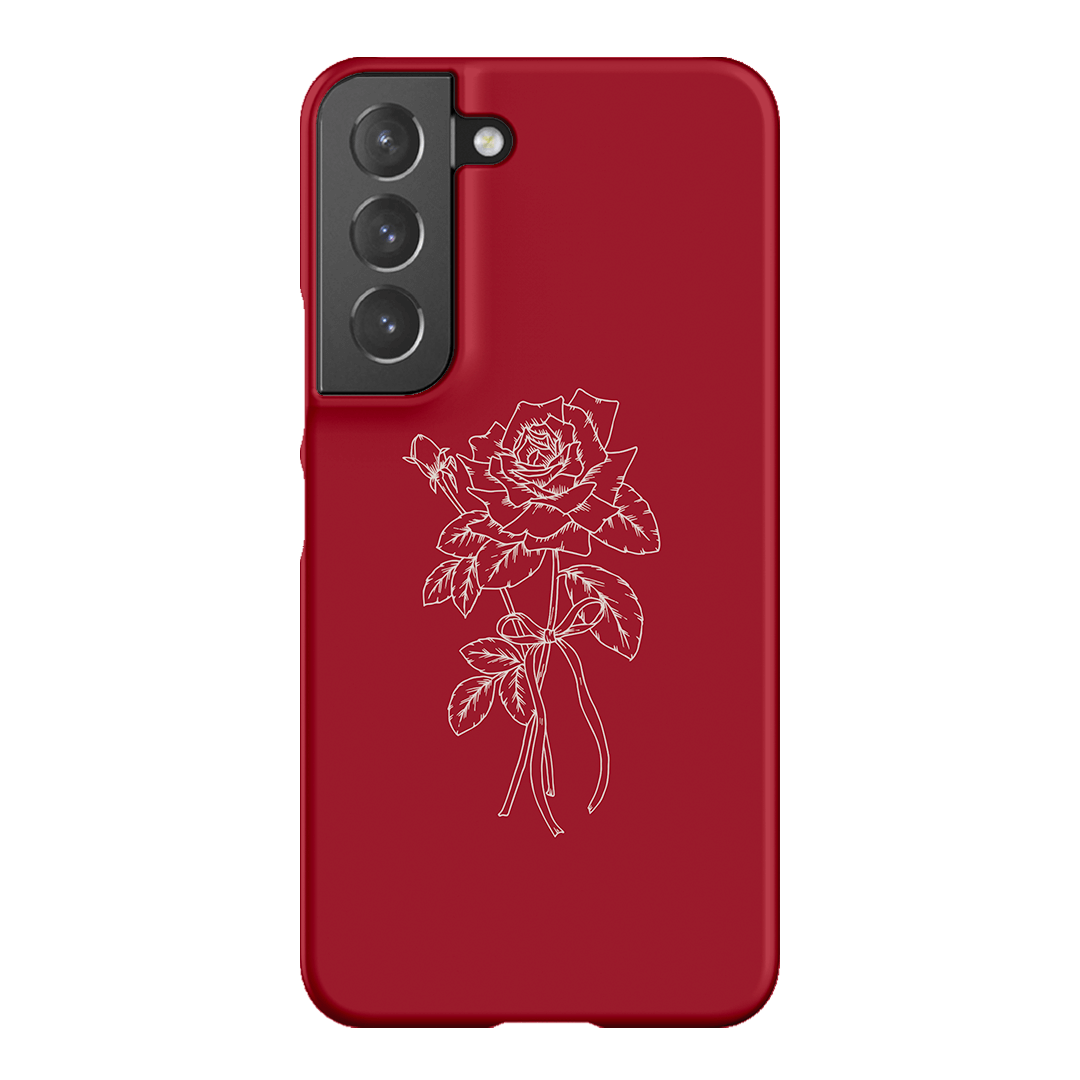 Red Rose Printed Phone Cases Samsung Galaxy S22 / Snap by Typoflora - The Dairy