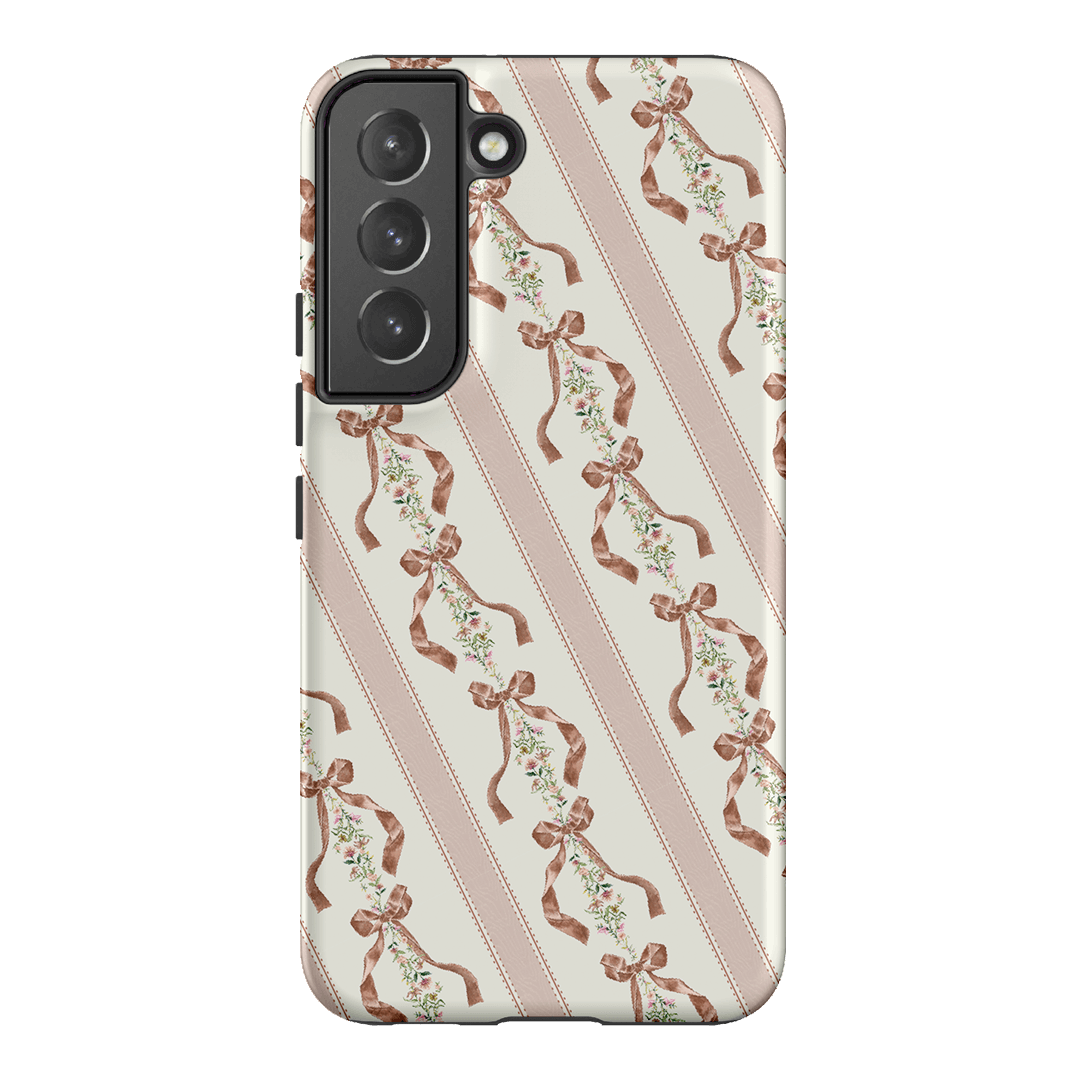 Bow Stripe Printed Phone Cases Samsung Galaxy S22 / Armoured by Veronica Tucker - The Dairy
