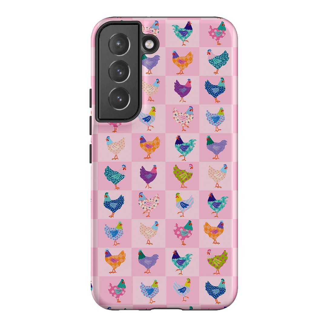 Checkered Chickens Printed Phone Cases Samsung Galaxy S22 / Armoured by Kayla Henley - The Dairy