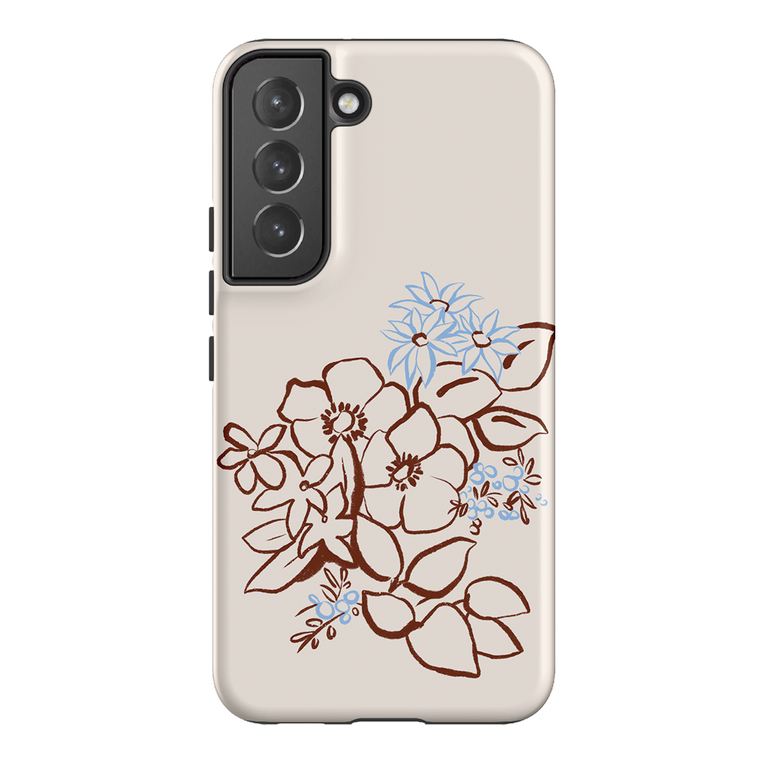 Cream Posy Printed Phone Cases Samsung Galaxy S22 / Armoured by Typoflora - The Dairy