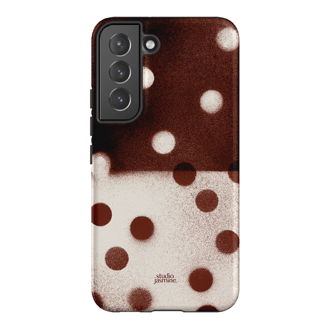 Espresso Polka Dot Printed Phone Cases Samsung Galaxy S22 / Armoured by Jasmine Dowling - The Dairy