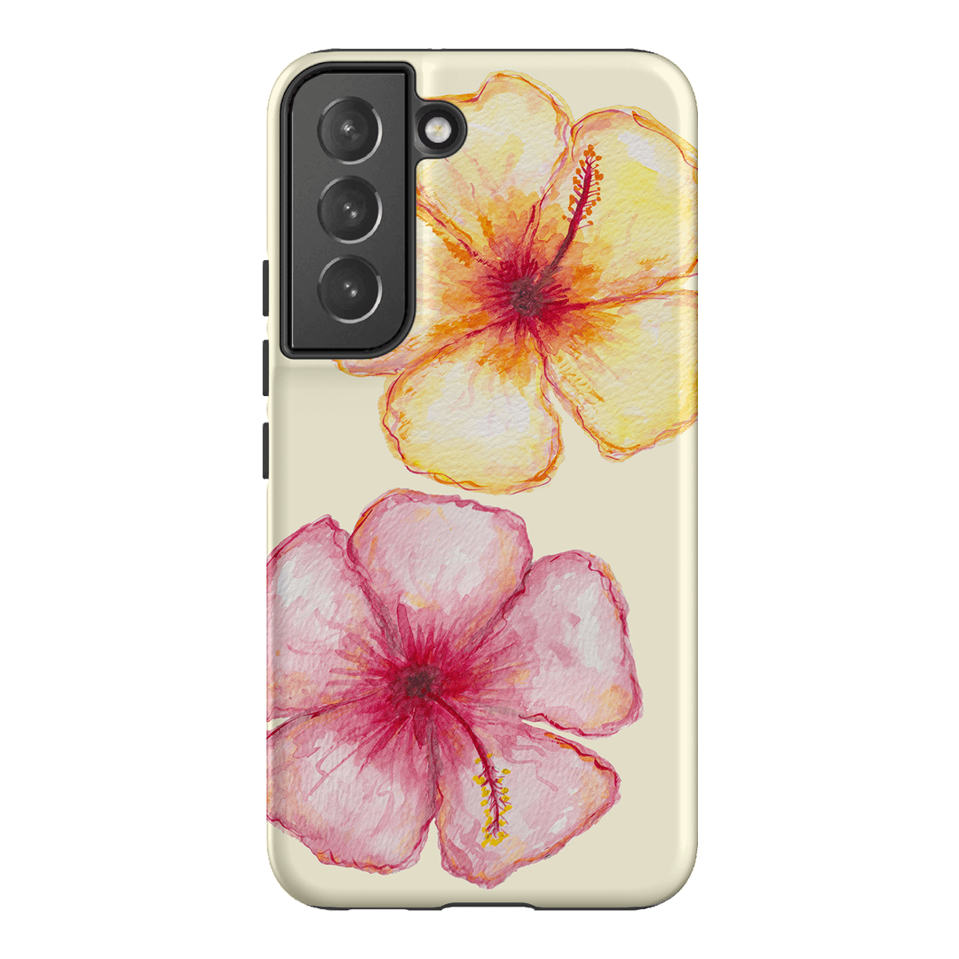 Hibiscus Flower Yellow Printed Phone Cases Samsung Galaxy S22 / Armoured by BG. Studio - The Dairy