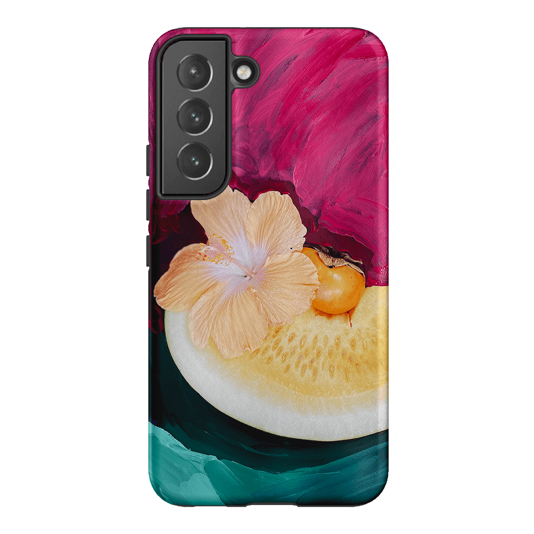 Hibiscus Melon Printed Phone Cases Samsung Galaxy S22 / Armoured by Nicole Nelius - The Dairy