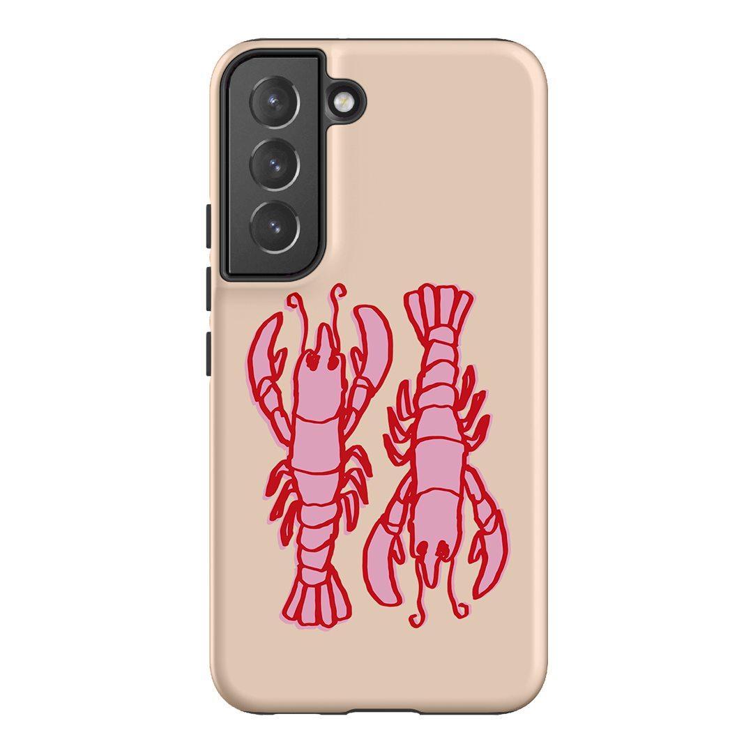 Lobster Love Peach Printed Phone Cases Samsung Galaxy S22 / Armoured by The Dairy - The Dairy