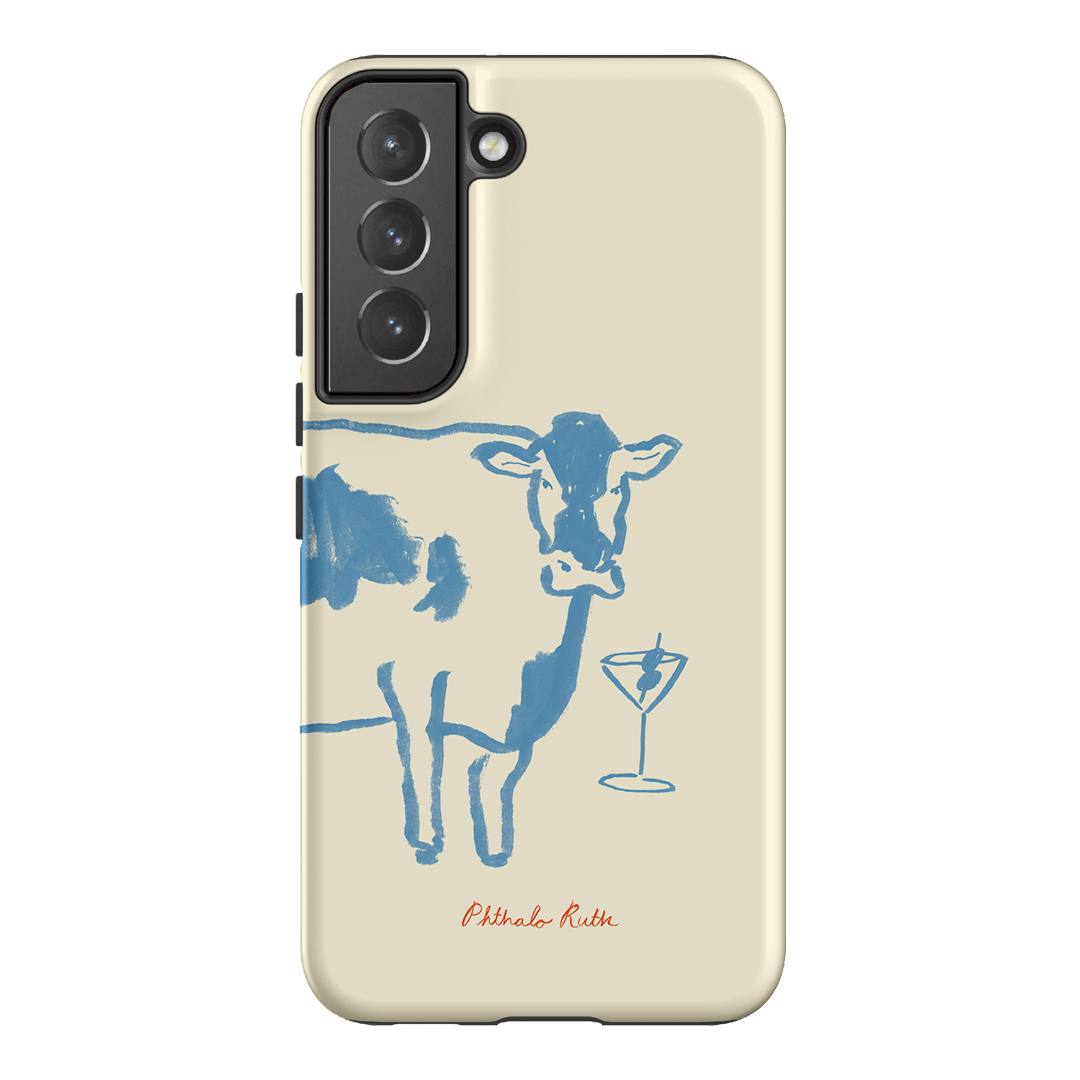 Mootini Blue Printed Phone Cases Samsung Galaxy S22 / Armoured by Phthalo Ruth - The Dairy
