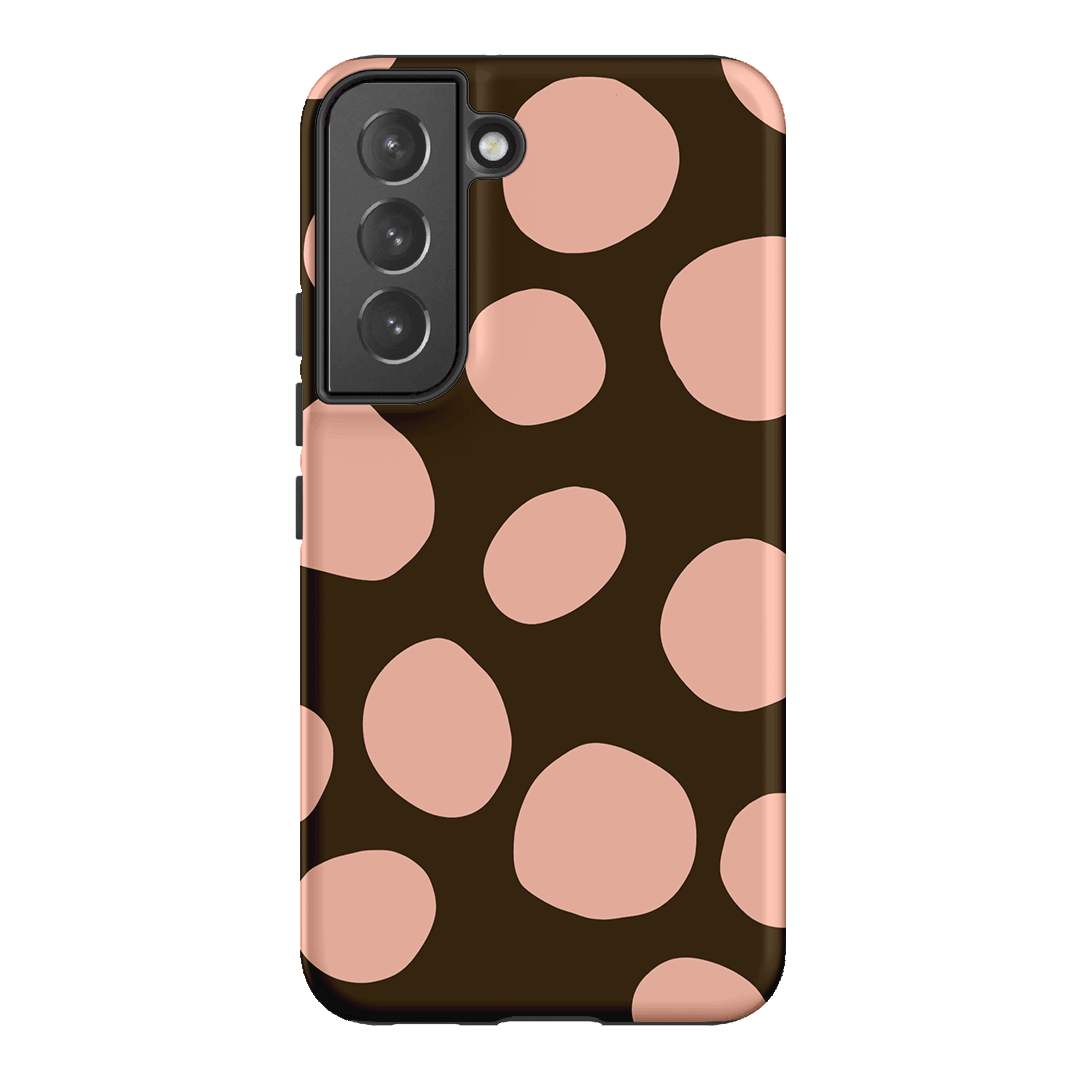 Pebbles Chocolate Pink Printed Phone Cases Samsung Galaxy S22 / Armoured by Veronica Tucker - The Dairy
