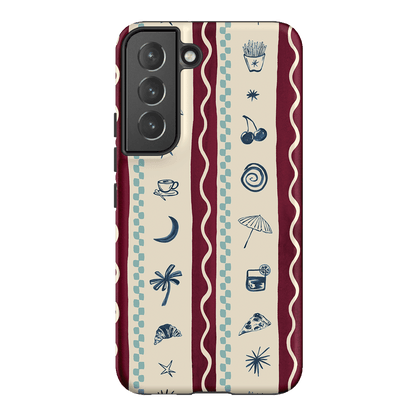 Summer Snacks Burgundy Printed Phone Cases Samsung Galaxy S22 / Armoured by Charlie Taylor - The Dairy