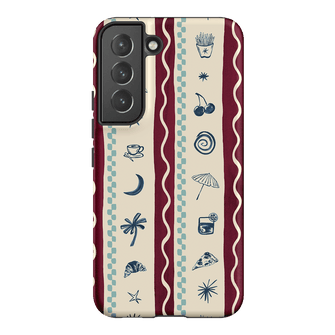 Summer Snacks Burgundy Printed Phone Cases Samsung Galaxy S22 / Armoured by Charlie Taylor - The Dairy