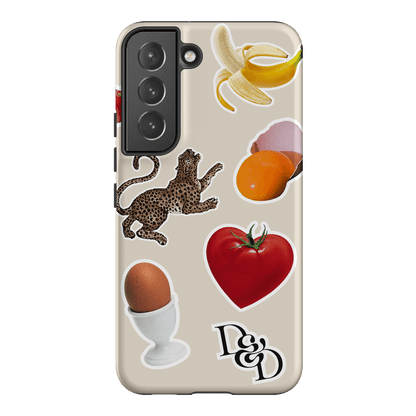 Sunday Stickers Cream Printed Phone Cases Samsung Galaxy S22 / Armoured by Desmond & Dempsey - The Dairy