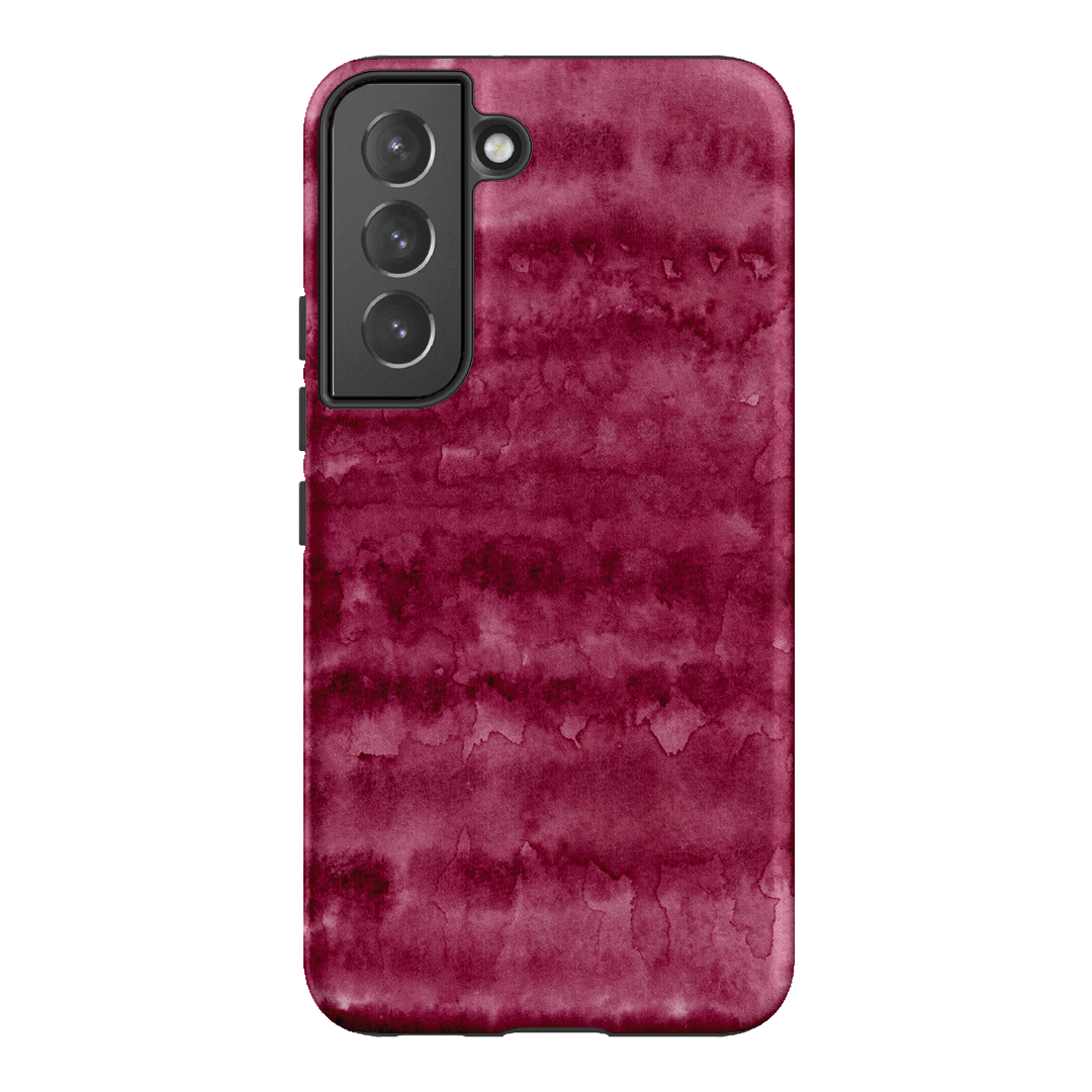 Watercolour Stripes Burgundy Printed Phone Cases Samsung Galaxy S22 / Armoured by The Dairy - The Dairy