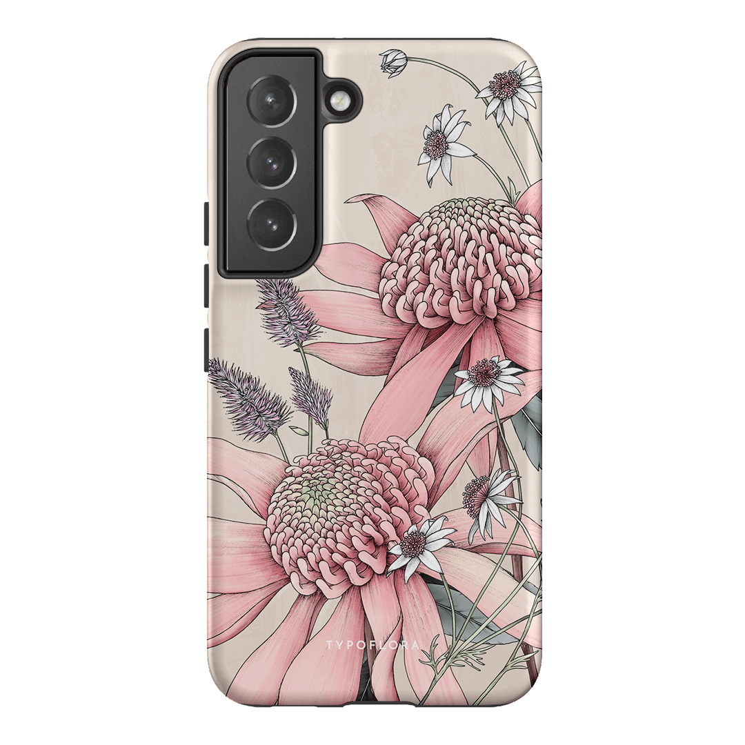 Pink Waratah Printed Phone Cases Samsung Galaxy S22 / Armoured by Typoflora - The Dairy