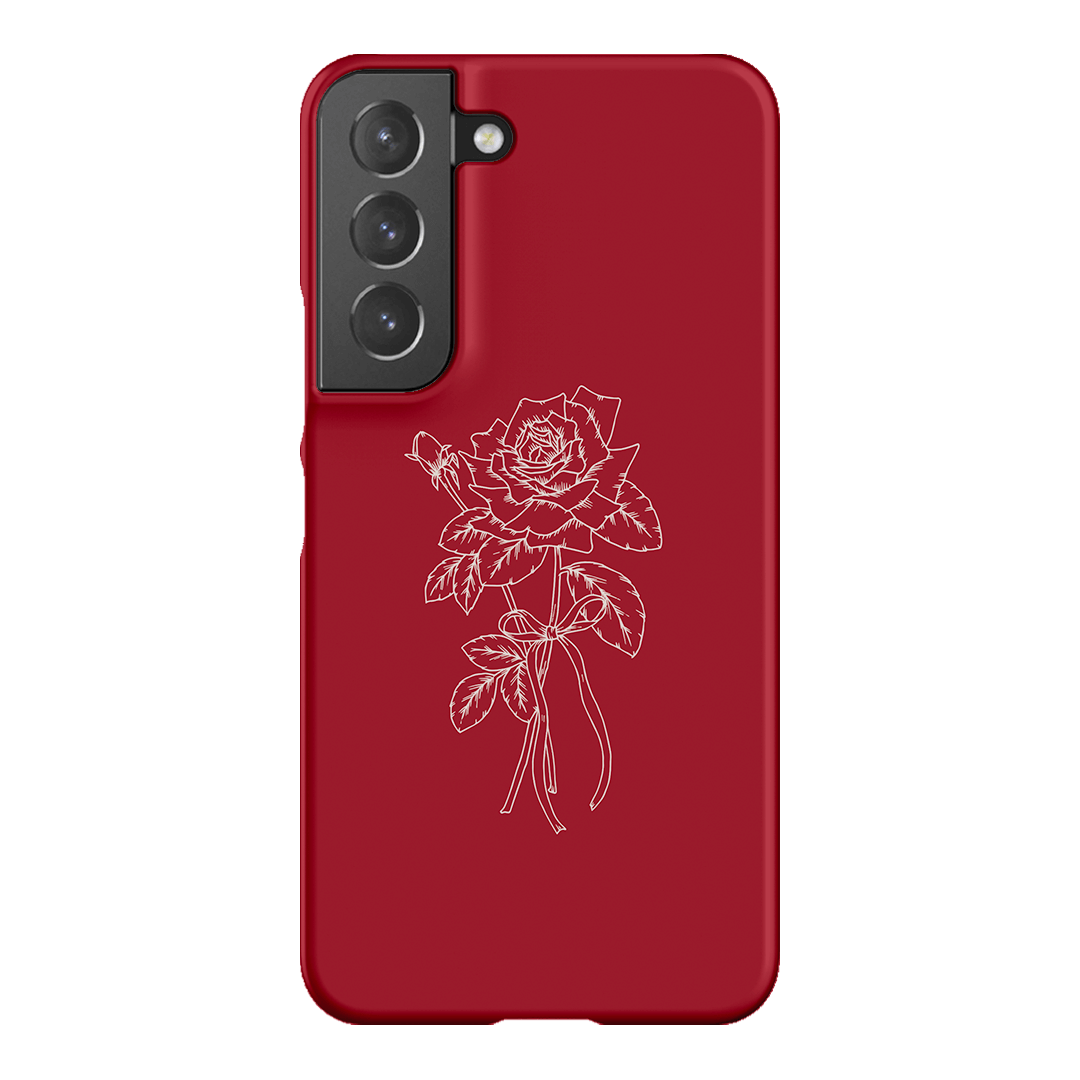 Red Rose Printed Phone Cases Samsung Galaxy S22 Plus / Snap by Typoflora - The Dairy