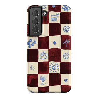 Afternoon Mezze Maroon Printed Phone Cases Samsung Galaxy S22 Plus / Armoured by Charlie Taylor - The Dairy