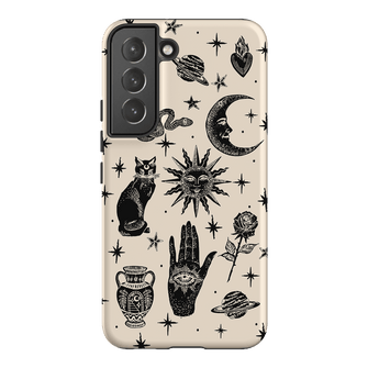 Astro Flash Beige Printed Phone Cases Samsung Galaxy S22 Plus / Armoured by Veronica Tucker - The Dairy