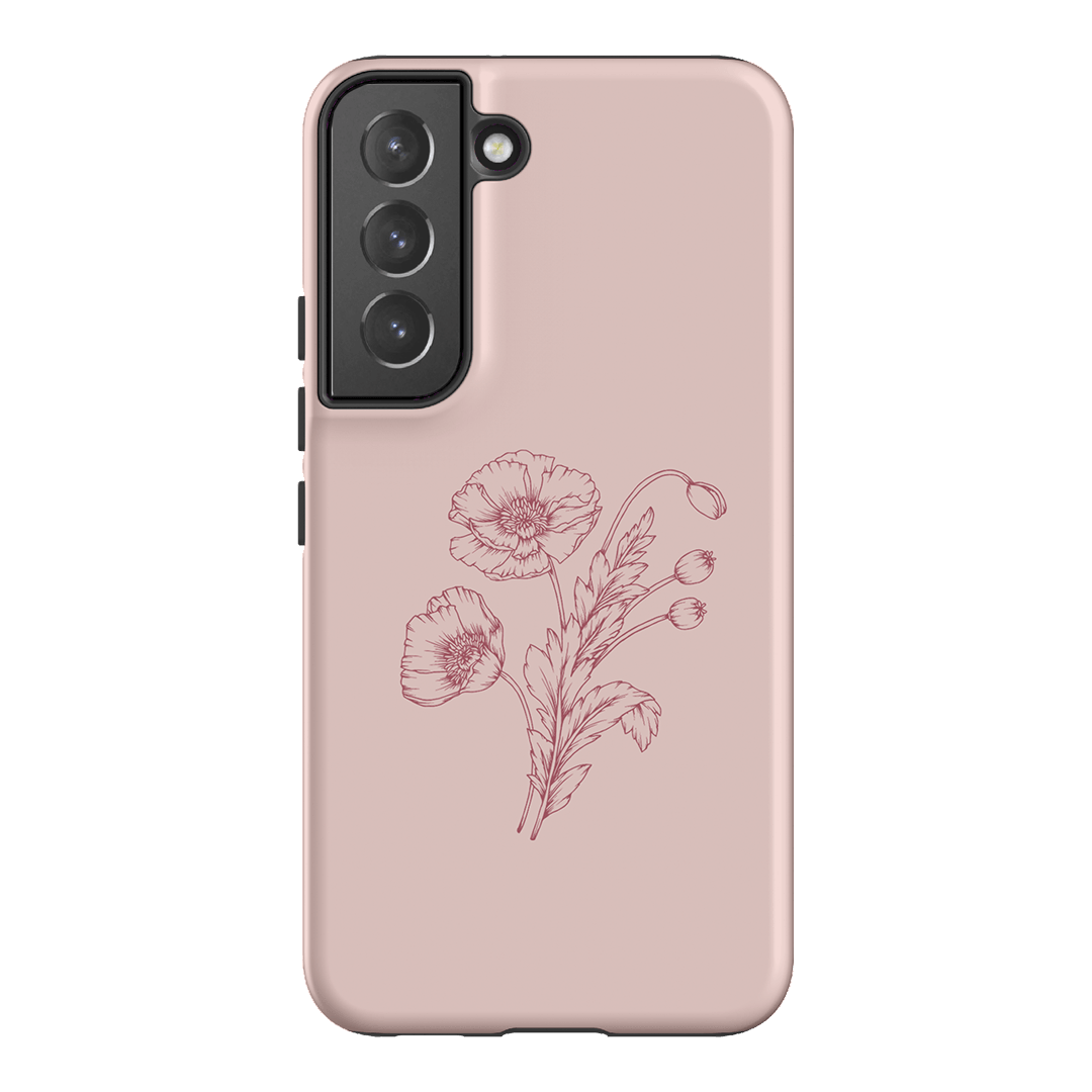 Blush Poppies Printed Phone Cases Samsung Galaxy S22 Plus / Armoured by Typoflora - The Dairy