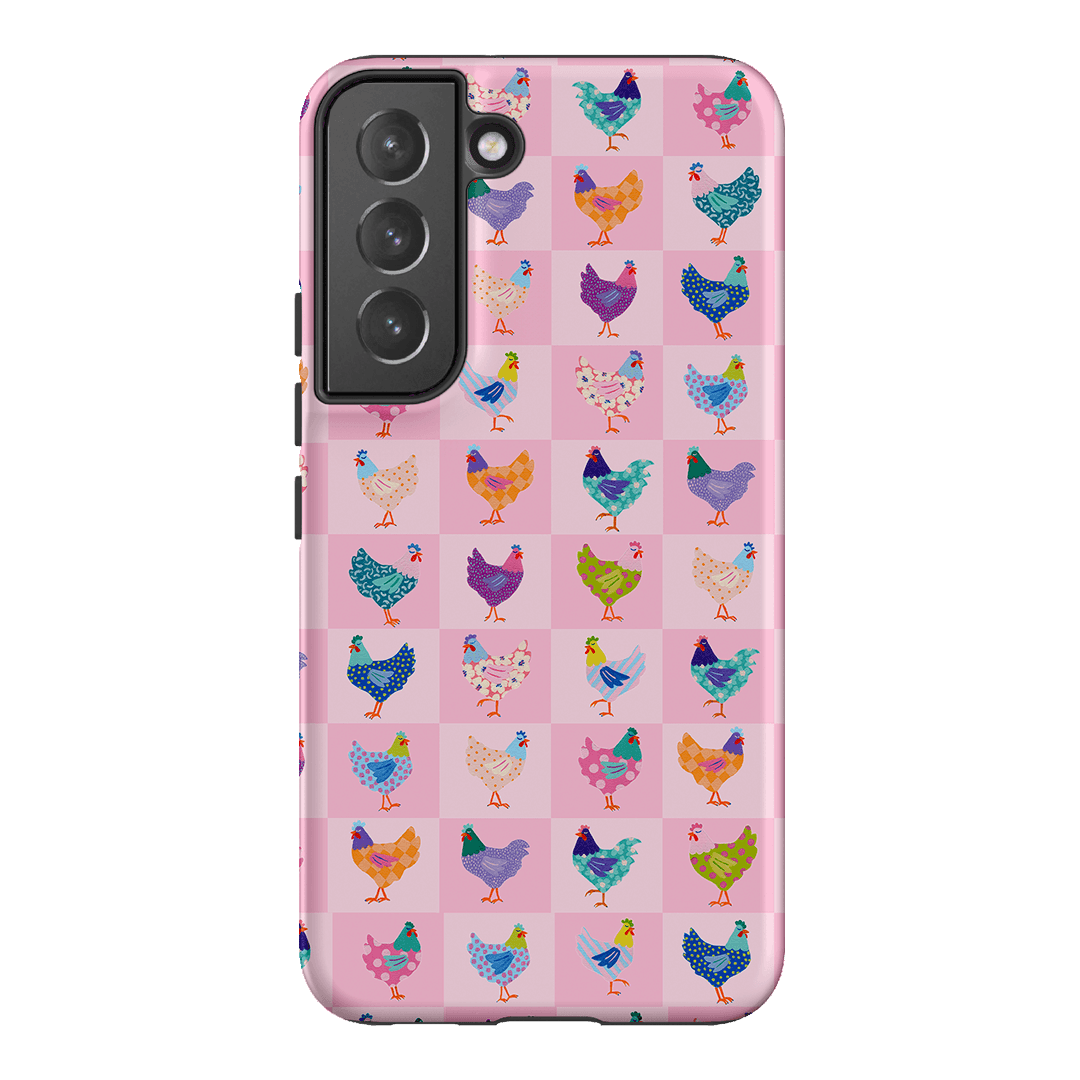 Checkered Chickens Printed Phone Cases Samsung Galaxy S22 Plus / Armoured by Kayla Henley - The Dairy