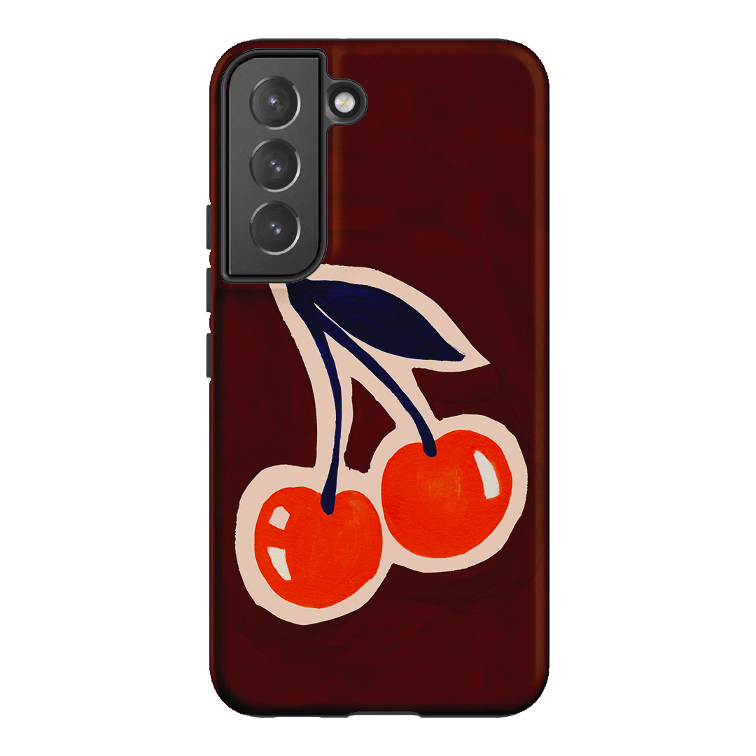 Cherries Printed Phone Cases Samsung Galaxy S22 Plus / Armoured by Studio Bon - The Dairy