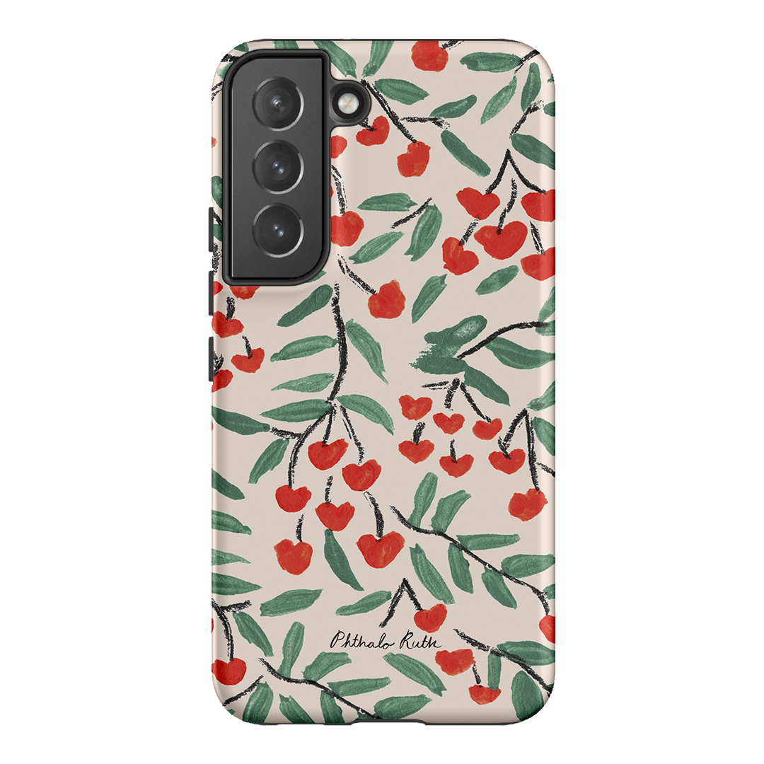 Cherry Love Printed Phone Cases Samsung Galaxy S22 Plus / Armoured by Phthalo Ruth - The Dairy
