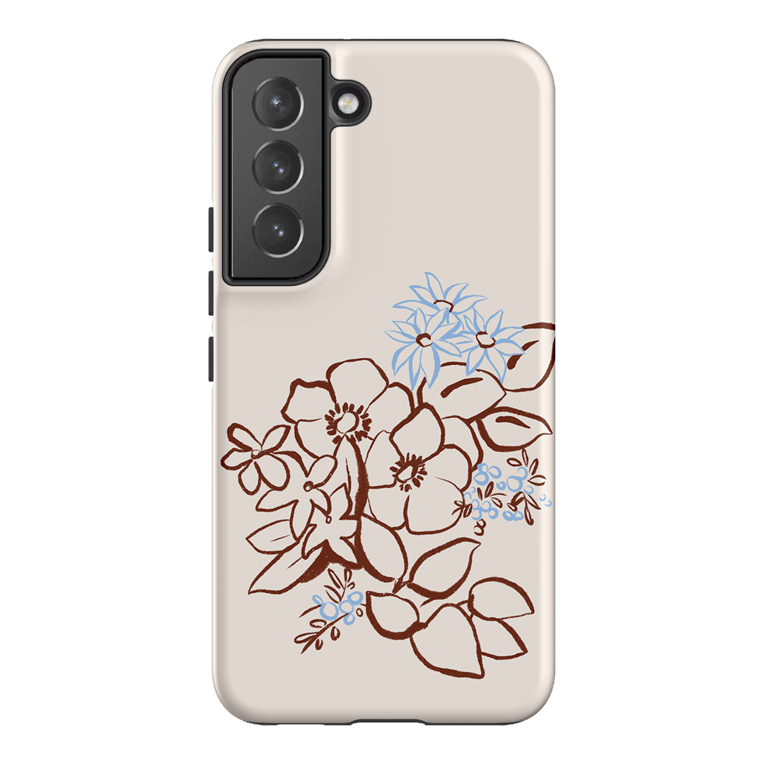 Cream Posy Printed Phone Cases Samsung Galaxy S22 Plus / Armoured by Typoflora - The Dairy