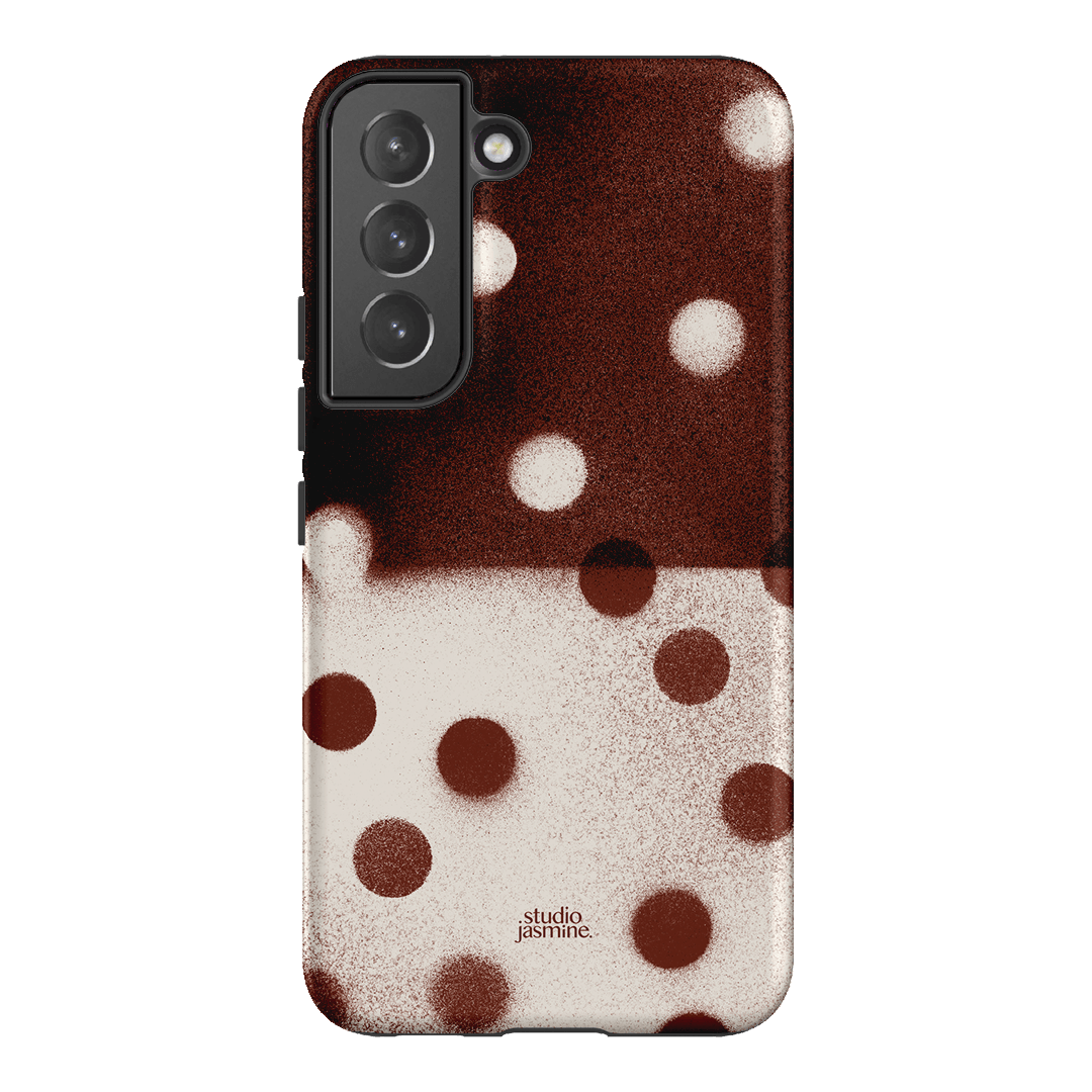 Espresso Polka Dot Printed Phone Cases Samsung Galaxy S22 Plus / Armoured by Jasmine Dowling - The Dairy