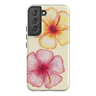 Hibiscus Flower Yellow Printed Phone Cases Samsung Galaxy S22 Plus / Armoured by BG. Studio - The Dairy